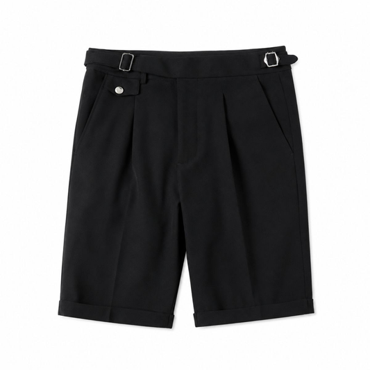 Valdore - Elegant Pleated Bermuda Shorts