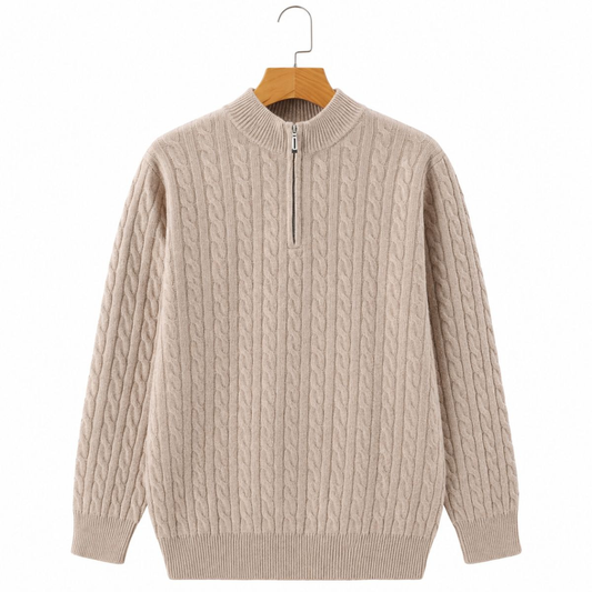 100% Cashmere Half-Zip Sweater